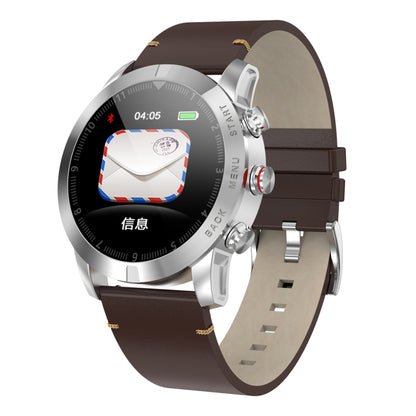 DTNO.1 S10 Bracelet intelligent avec écran couleur TFT de 1,3 pouces, étanche IP68, bracelet en cuir, prise en charge du rappel d'appel/surveillance de la fréquence cardiaque/surveillance du sommeil/mode multisport