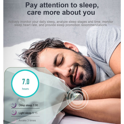 DK02 Bracelet intelligent à écran couleur IPS de 1,3 pouces IP67 étanche, prise en charge du rappel d'appel/surveillance de la fréquence cardiaque/surveillance du sommeil/rappel de sédentarité