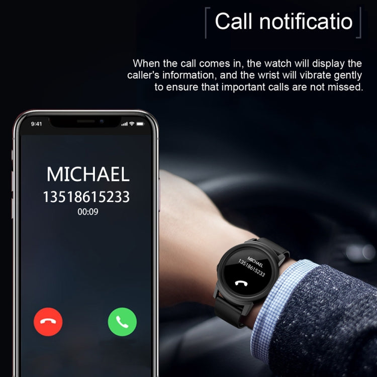 DK02 Bracelet intelligent à écran couleur IPS de 1,3 pouces IP67 étanche, prise en charge du rappel d'appel/surveillance de la fréquence cardiaque/surveillance du sommeil/rappel de sédentarité