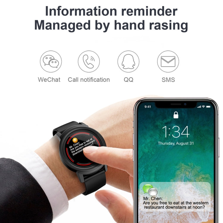 DK02 Bracelet intelligent à écran couleur IPS de 1,3 pouces IP67 étanche, prise en charge du rappel d'appel/surveillance de la fréquence cardiaque/surveillance du sommeil/rappel de sédentarité
