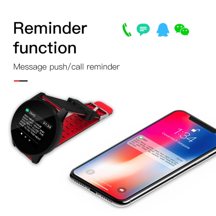 KY108 1,3 pouces Résolution 240x240 Bracelet intelligent IP67 étanche, rappel d'appel de soutien / surveillance de la fréquence cardiaque / surveillance du sommeil / surveillance de la pression artérielle / surveillance de l'oxygène dans le sang