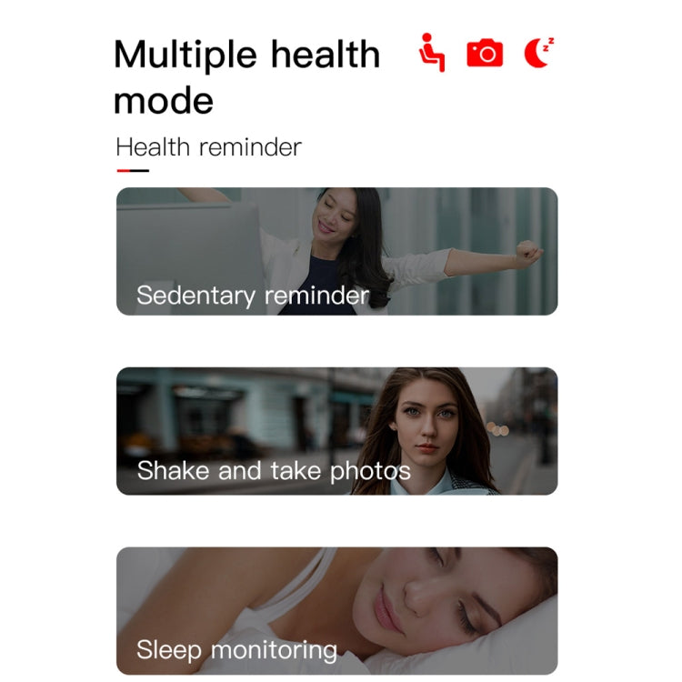 KY108 1,3 pouces Résolution 240x240 Bracelet intelligent IP67 étanche, rappel d'appel de soutien / surveillance de la fréquence cardiaque / surveillance du sommeil / surveillance de la pression artérielle / surveillance de l'oxygène dans le sang