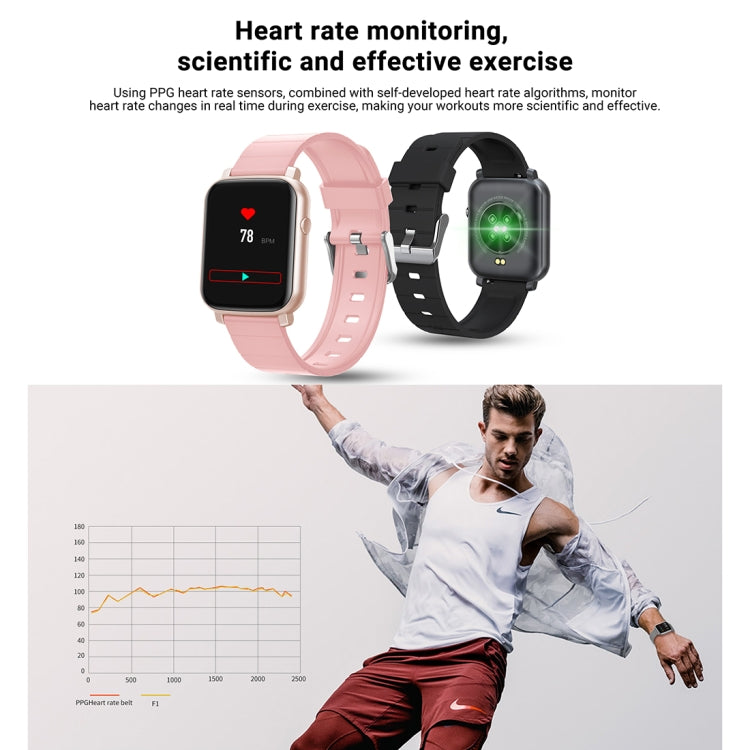SMA-F1 Montre de sport intelligente étanche IP68 à écran tactile TFT de 1,3 pouces, prise en charge de la fréquence cardiaque dynamique, de la pression artérielle et de la détection du sommeil / Bluetooth / réveil / contrôle photo, SMA-F1