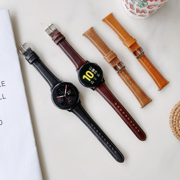 Pour Samsung Galaxy Watch 22mm montre intelligente universelle Double face en cuir petit bracelet de montre, 22mm