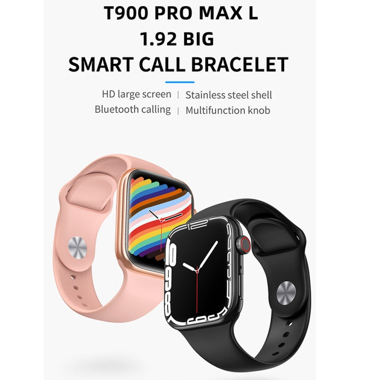 T900 PRO MAX L BIG Montre intelligente étanche grand écran de 1,92 pouces, prise en charge de la fréquence cardiaque/tension artérielle/oxygène/modes sportifs multiples, T900 PRO MAX L BIG