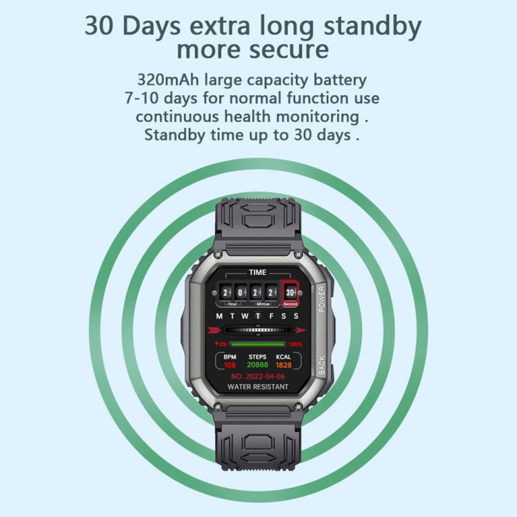 Montre intelligente de sport podomètre étanche KR06, prise en charge de la fréquence cardiaque/surveillance de la pression artérielle/appel BT