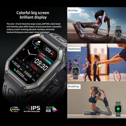 Montre intelligente de sport podomètre étanche KR06, prise en charge de la fréquence cardiaque/surveillance de la pression artérielle/appel BT