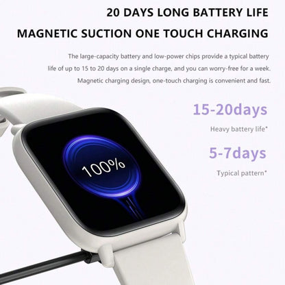 Montre intelligente étanche DM60 de 1,83 pouces, prend en charge la surveillance de la température corporelle/fréquence cardiaque/oxygène sanguin/surveillance de la pression artérielle