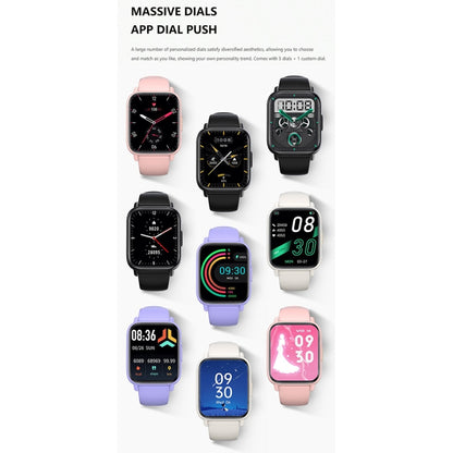 Montre intelligente étanche DM60 de 1,83 pouces, prend en charge la surveillance de la température corporelle/fréquence cardiaque/oxygène sanguin/surveillance de la pression artérielle