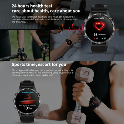 Montre intelligente étanche HAMTOD GT45 1,6 pouces, prise en charge des appels Bluetooth/fréquence cardiaque/surveillance de l'oxygène sanguin