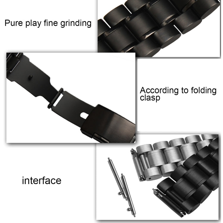 Pour Fitbit Blaze montre intelligente boucle papillon 3 perles bracelet de montre en acier inoxydable