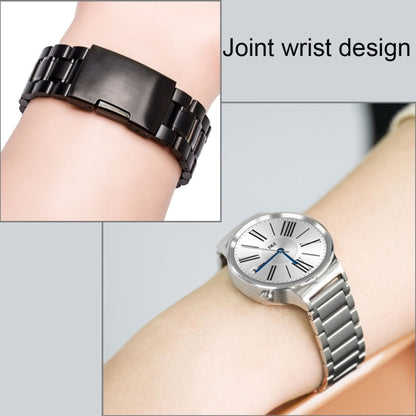 Pour Samsung Gear S2 montre intelligente classique boucle papillon 3 perles bracelet en acier inoxydable