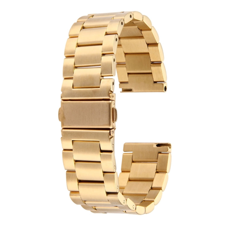 Pour Samsung Gear S2 montre intelligente classique boucle papillon 3 perles bracelet en acier inoxydable