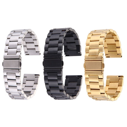 Pour Samsung Gear S2 montre intelligente classique boucle papillon 3 perles bracelet en acier inoxydable
