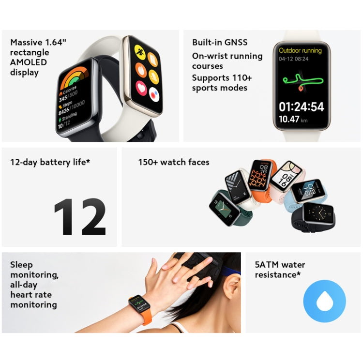 Original Xiaomi Smart Band 7 Pro Global, écran AMOLED 1,64 pouces, prise en charge de la fréquence cardiaque/oxygène sanguin/Stress/surveillance du sommeil