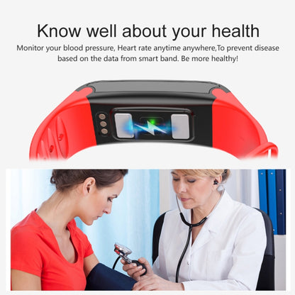 TLW T6 Fitness Tracker Bracelet intelligent avec écran OLED de 0,96 pouces, prise en charge du mode sport / ECG / moniteur de fréquence cardiaque / pression artérielle / moniteur de sommeil, T6 Black, T6 Blue, T6 Red