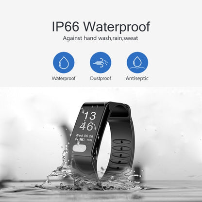 TLW T6 Fitness Tracker Bracelet intelligent avec écran OLED de 0,96 pouces, prise en charge du mode sport / ECG / moniteur de fréquence cardiaque / pression artérielle / moniteur de sommeil, T6 Black, T6 Blue, T6 Red