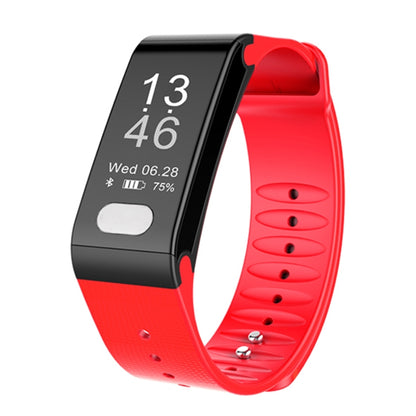 TLW T6 Fitness Tracker Bracelet intelligent avec écran OLED de 0,96 pouces, prise en charge du mode sport / ECG / moniteur de fréquence cardiaque / pression artérielle / moniteur de sommeil, T6 Black, T6 Blue, T6 Red