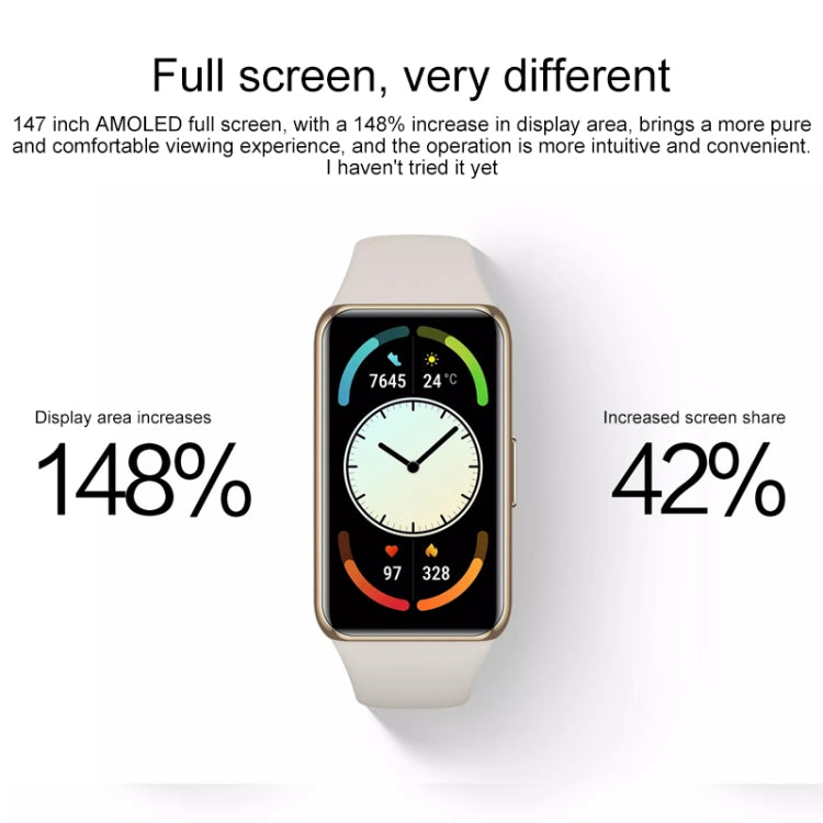 Écran couleur AMOLED d'origine Huawei Band 6 Pro 1,47 pouces