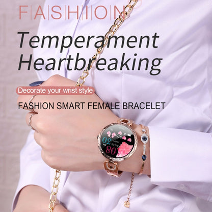 Bracelet féminin intelligent AK15 Fashion, écran LCD couleur de 1,08 pouces, étanche IP67, prise en charge de la surveillance de la fréquence cardiaque/surveillance du sommeil/photographie à distance