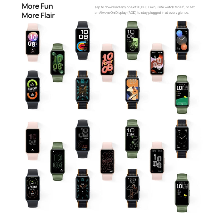 Montre intelligente AMOLED HUAWEI Band 8 NFC 1,47 pouces, prend en charge la fréquence cardiaque / la pression artérielle / l'oxygène sanguin / la surveillance du sommeil, HUAWEI Band 8 NFC