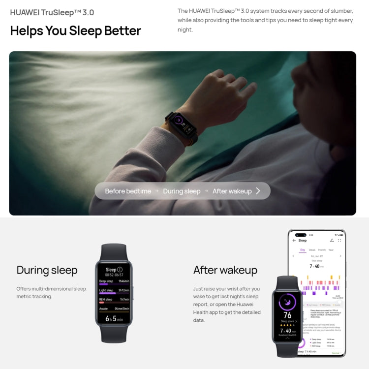 Montre intelligente AMOLED HUAWEI Band 8 Standard 1,47 pouces, prend en charge la fréquence cardiaque / la pression artérielle / l'oxygène sanguin / la surveillance du sommeil, HUAWEI Band 8 Standard