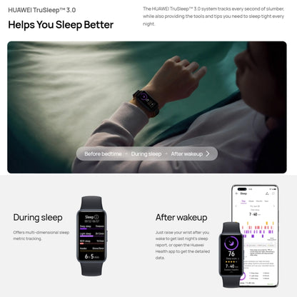 Montre intelligente AMOLED HUAWEI Band 8 Standard 1,47 pouces, prend en charge la fréquence cardiaque / la pression artérielle / l'oxygène sanguin / la surveillance du sommeil, HUAWEI Band 8 Standard