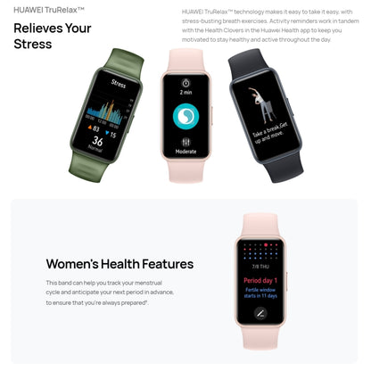 Montre intelligente AMOLED HUAWEI Band 8 Standard 1,47 pouces, prend en charge la fréquence cardiaque / la pression artérielle / l'oxygène sanguin / la surveillance du sommeil, HUAWEI Band 8 Standard