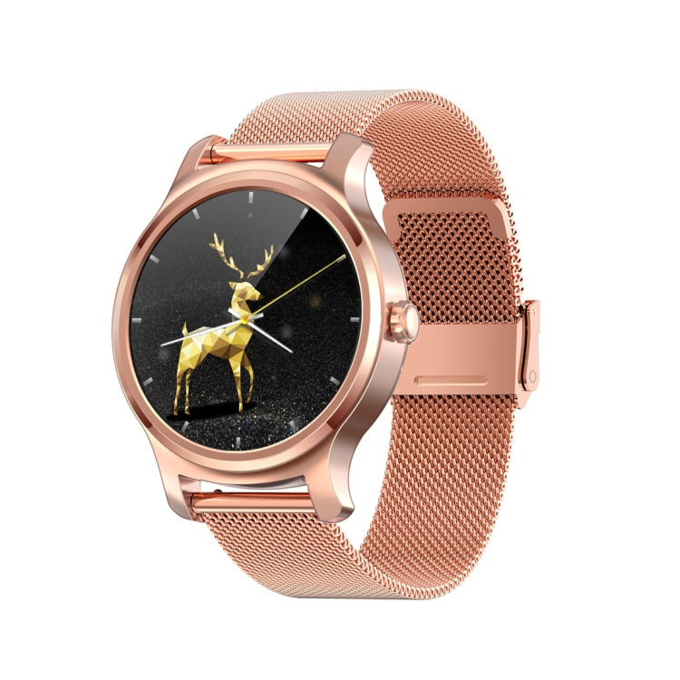 SMA-R2 Montre intelligente à écran IPS de 1,3 pouces, étanche IP65, prise en charge des appels/rappel de message/Bluetooth bimode 3.0 + 4.0/surveillance du sommeil/rappel de sédentarité (bracelet en silicone or rose)