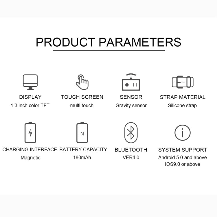 X16 1,3 pouces TFT couleur écran IP67 étanche Bluetooth Smartwatch, prise en charge du rappel d'appel/surveillance de la fréquence cardiaque/surveillance de la pression artérielle/surveillance du sommeil (noir)