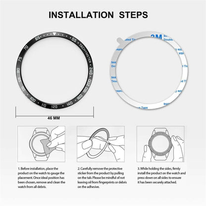 Cadre de protection en acier pour cadran Galaxy Watch 46 mm, 46mm