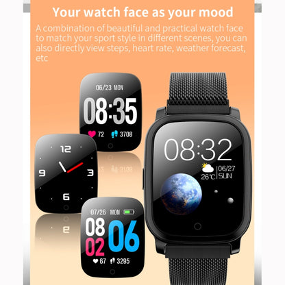 CV06 Bracelet intelligent en TPU avec écran couleur TFT de 1,3 pouces, rappel d'appel/surveillance de la fréquence cardiaque/surveillance de la pression artérielle/surveillance du sommeil/surveillance de l'oxygène dans le sang