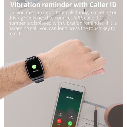 CV06 Bracelet intelligent en TPU avec écran couleur TFT de 1,3 pouces, rappel d'appel/surveillance de la fréquence cardiaque/surveillance de la pression artérielle/surveillance du sommeil/surveillance de l'oxygène dans le sang