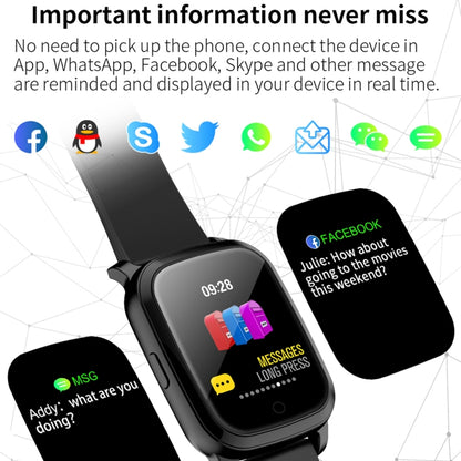 CV06 Bracelet intelligent en TPU avec écran couleur TFT de 1,3 pouces, rappel d'appel/surveillance de la fréquence cardiaque/surveillance de la pression artérielle/surveillance du sommeil/surveillance de l'oxygène dans le sang