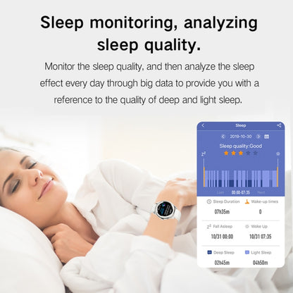 Montre intelligente S6 à écran couleur IPS de 1,3 pouces, prise en charge de la surveillance de la fréquence cardiaque/surveillance de la pression artérielle/surveillance du sommeil/cycle physiologique féminin