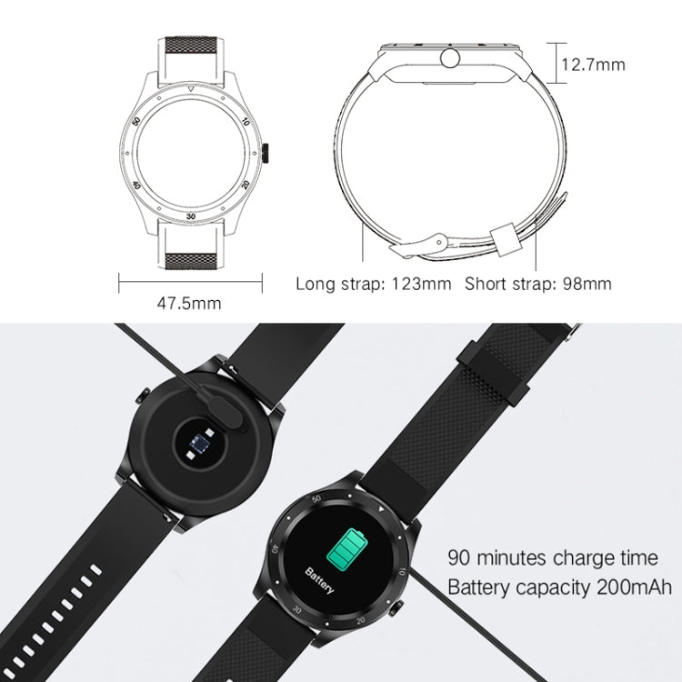 Montre intelligente S6 à écran couleur IPS de 1,3 pouces, prise en charge de la surveillance de la fréquence cardiaque/surveillance de la pression artérielle/surveillance du sommeil/cycle physiologique féminin