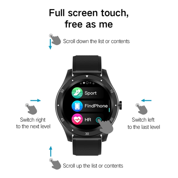 Montre intelligente S6 à écran couleur IPS de 1,3 pouces, prise en charge de la surveillance de la fréquence cardiaque/surveillance de la pression artérielle/surveillance du sommeil/cycle physiologique féminin