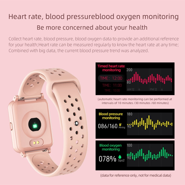 Montre intelligente P8 à écran couleur IPS de 1,3 pouces, prise en charge de la surveillance de la fréquence cardiaque/surveillance de la pression artérielle/surveillance du sommeil/surveillance de l'oxygène dans le sang