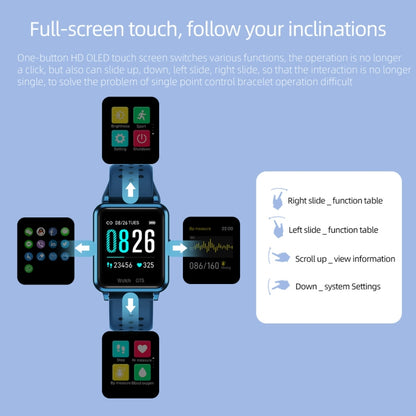 Montre intelligente P8 à écran couleur IPS de 1,3 pouces, prise en charge de la surveillance de la fréquence cardiaque/surveillance de la pression artérielle/surveillance du sommeil/surveillance de l'oxygène dans le sang