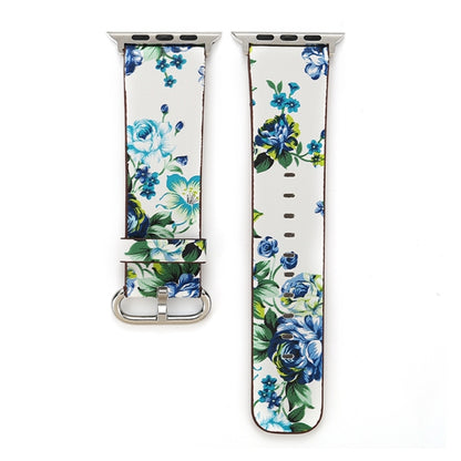 Pour Apple Watch Ultra 49mm / Series 8&7 45mm / SE 2&6&SE&5&4 44mm / 3&2&1 42mm Mode Pastoralisme Style Petit Motif Floral Femmes Montre Bracelet de Montre en Cuir, For 42mm A, For 42mm B, For 42mm C, For 42mm D, For 42mm E, For 42mm F