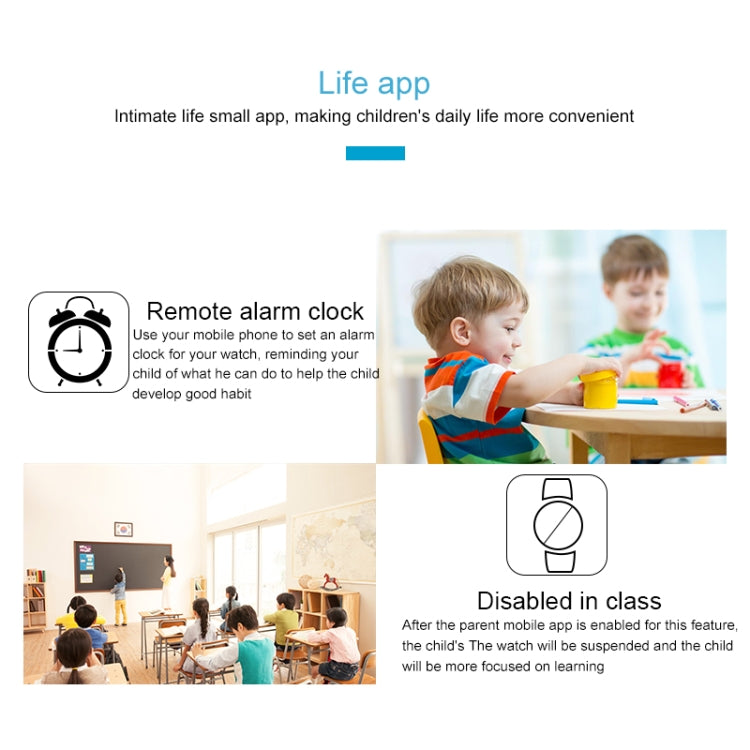 Montre connectée Q120 à écran couleur de 1,44 pouces pour enfants, étanche IP67, prise en charge du positionnement LBS / numérotation bidirectionnelle / premiers secours à une touche / surveillance vocale / application Setracker