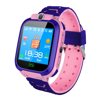Montre connectée Q12 à écran couleur de 1,44 pouces pour enfants, non étanche, prise en charge du positionnement LBS / numérotation bidirectionnelle / SOS / surveillance vocale / application Setracker