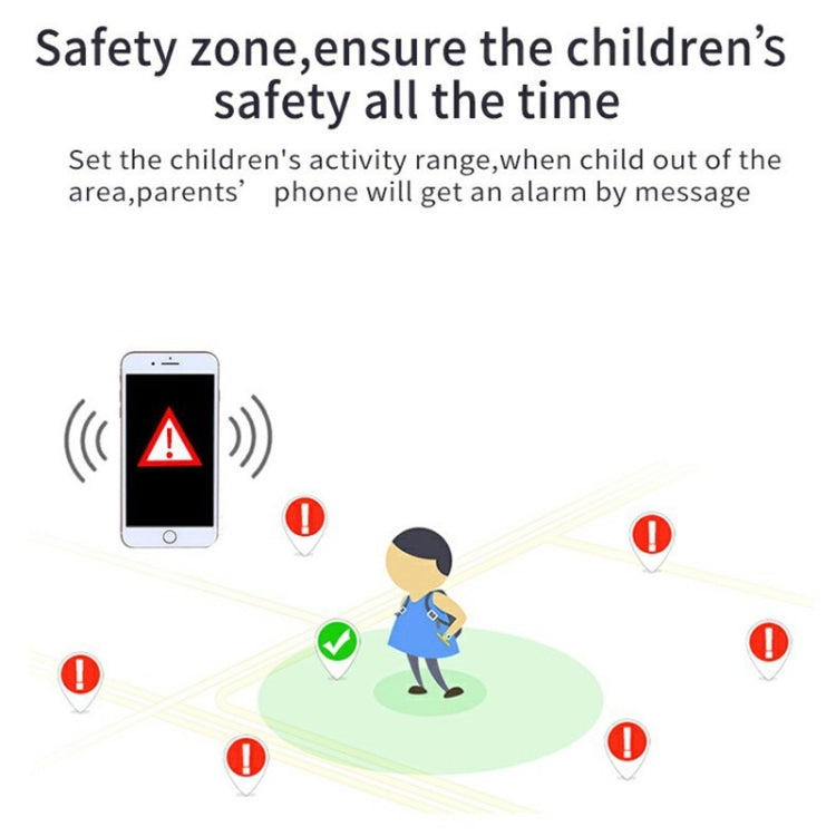 Montre connectée Q12 à écran couleur de 1,44 pouces pour enfants, non étanche, prise en charge du positionnement LBS / numérotation bidirectionnelle / SOS / surveillance vocale / application Setracker