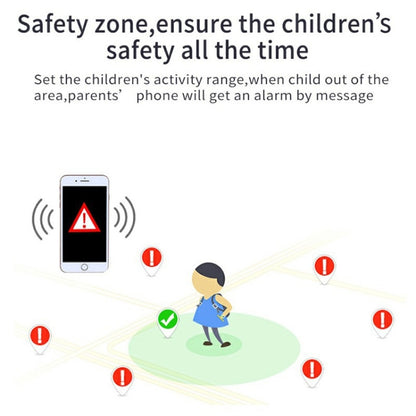 Montre connectée Q12 à écran couleur de 1,44 pouces pour enfants, non étanche, prise en charge du positionnement LBS / numérotation bidirectionnelle / SOS / surveillance vocale / application Setracker