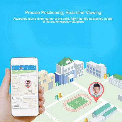 Montre connectée Q12 à écran couleur de 1,44 pouces pour enfants, non étanche, prise en charge du positionnement LBS / numérotation bidirectionnelle / SOS / surveillance vocale / application Setracker