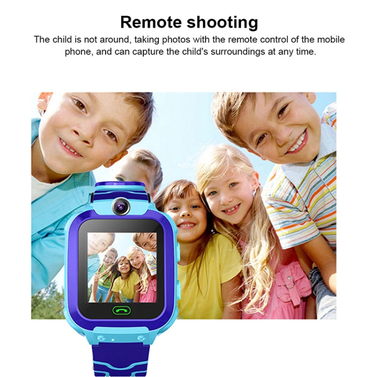 Montre connectée Q12 à écran couleur de 1,44 pouces pour enfants, non étanche, prise en charge du positionnement LBS / numérotation bidirectionnelle / SOS / surveillance vocale / application Setracker