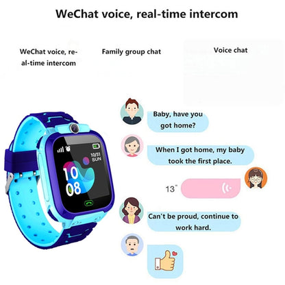Montre connectée Q12 à écran couleur de 1,44 pouces pour enfants, non étanche, prise en charge du positionnement LBS / numérotation bidirectionnelle / SOS / surveillance vocale / application Setracker