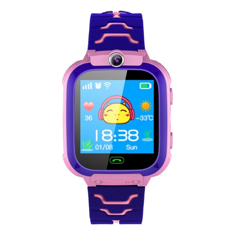 Montre connectée Q12 à écran couleur de 1,44 pouces pour enfants, non étanche, prise en charge du positionnement LBS / numérotation bidirectionnelle / SOS / surveillance vocale / application Setracker