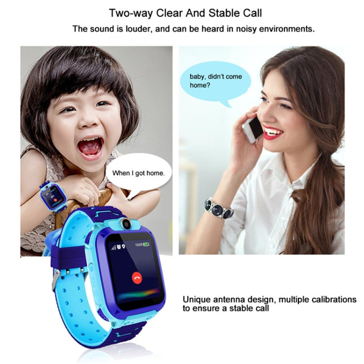 Montre connectée Q12 à écran couleur de 1,44 pouces pour enfants, non étanche, prise en charge du positionnement LBS / numérotation bidirectionnelle / SOS / surveillance vocale / application Setracker