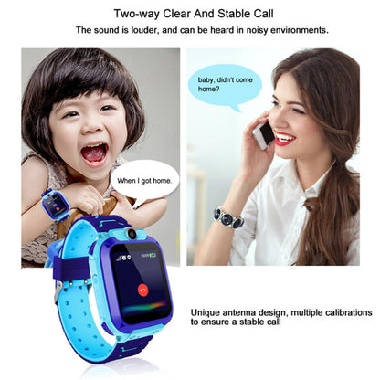 Montre connectée Q12 à écran couleur de 1,44 pouces pour enfants, non étanche, prise en charge du positionnement LBS / numérotation bidirectionnelle / SOS / surveillance vocale / application Setracker